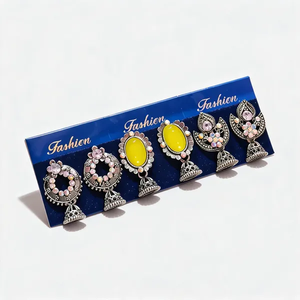 Multicolor_Traditional_Jhumka_Earrings_Set_for_Women