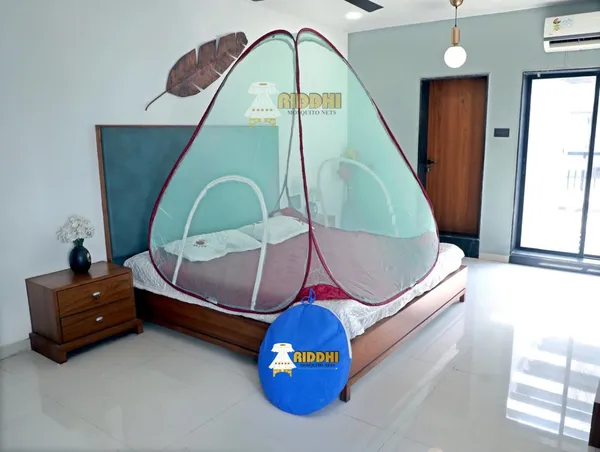 Mesh_Pop_Up_Double_Bed_Mosquito_Net_Green