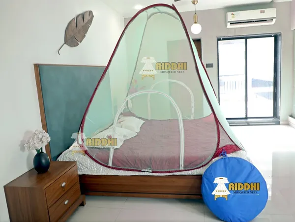 Mesh_Pop_Up_Double_Bed_Mosquito_Net_Green