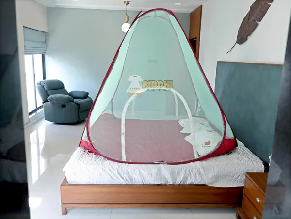 Mesh_Pop_Up_Double_Bed_Mosquito_Net_Green