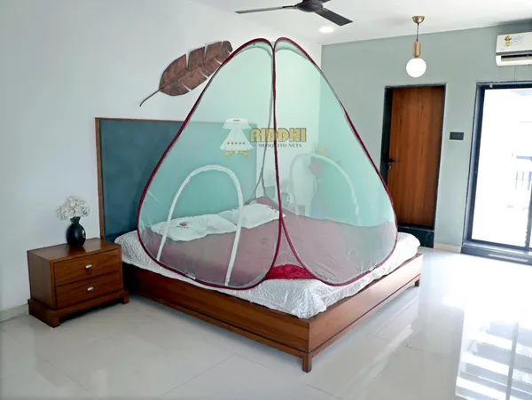 Mesh_Pop_Up_Double_Bed_Mosquito_Net_Green