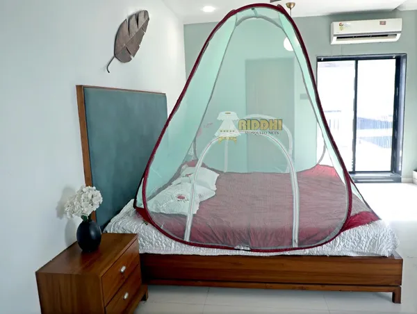 Mesh_Pop_Up_Double_Bed_Mosquito_Net_Green