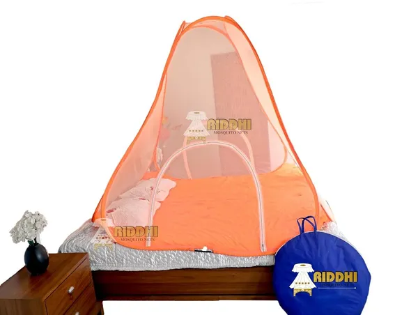 Mesh_Pop_Up_Double_Bed_Mosquito_Net_Orange