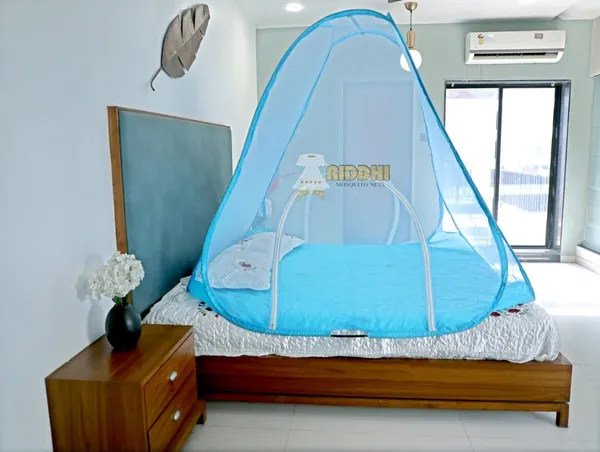 Mesh_Pop_Up_Double_Bed_Mosquito_Net_Blue