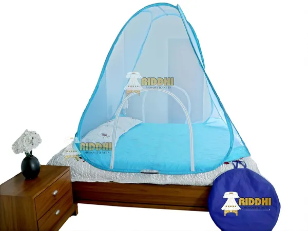 Mesh_Pop_Up_Double_Bed_Mosquito_Net_Blue