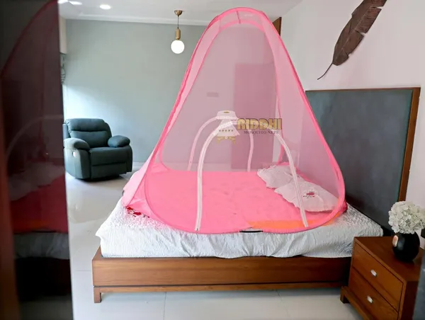 Mesh_Pop_Up_Double_Bed_Mosquito_Net_Pink