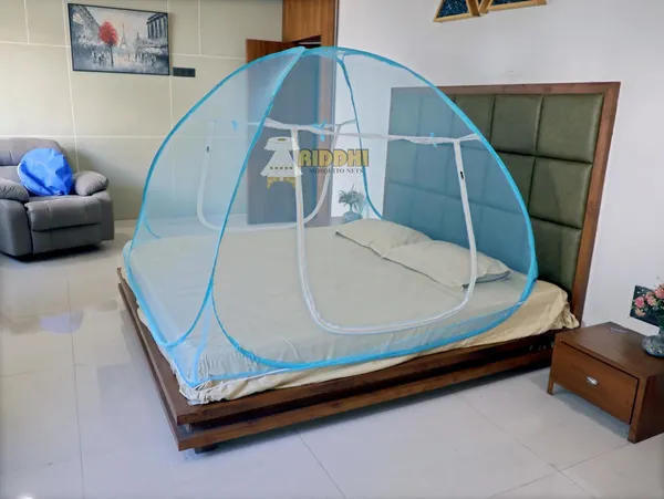 Foldable_Pop_Up_Mosquito_Net_For_Double_Bed_Portable_Breathable_Mesh_Tent_With_Dual_Zipper_Entry_Net_For_Home_Travel_Light_Blue