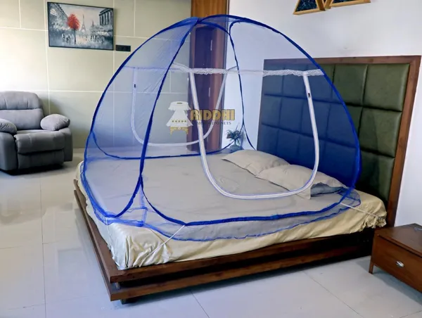 Foldable_Pop_Up_Mosquito_Net_For_Double_Bed_Portable_Breathable_Mesh_Tent_With_Dual_Zipper_Entry_Net_For_Home_Travel_Dark_Blue