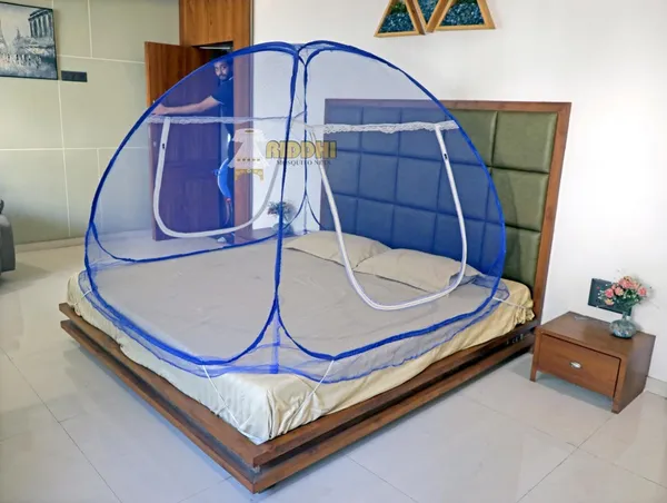 Foldable_Pop_Up_Mosquito_Net_For_Double_Bed_Portable_Breathable_Mesh_Tent_With_Dual_Zipper_Entry_Net_For_Home_Travel_Dark_Blue