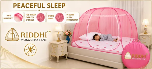 Foldable_Pop_Up_Mosquito_Net_For_Double_Bed_Portable_Breathable_Mesh_Tent_With_Dual_Zipper_Entry_Net_For_Home_Travel_Pink