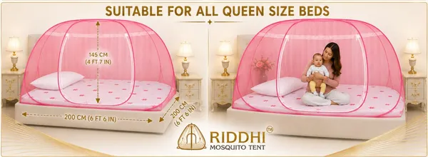 Foldable_Pop_Up_Mosquito_Net_For_Double_Bed_Portable_Breathable_Mesh_Tent_With_Dual_Zipper_Entry_Net_For_Home_Travel_Pink