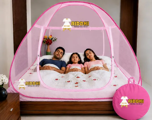 Foldable_Pop_Up_Mosquito_Net_For_Double_Bed_Portable_Breathable_Mesh_Tent_With_Dual_Zipper_Entry_Net_For_Home_Travel_Pink