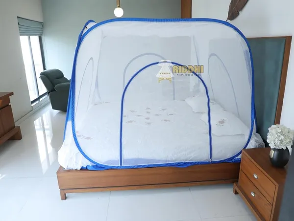 Mesh_Pop_Up_Double_Bed_Mosquito_Net_Blue