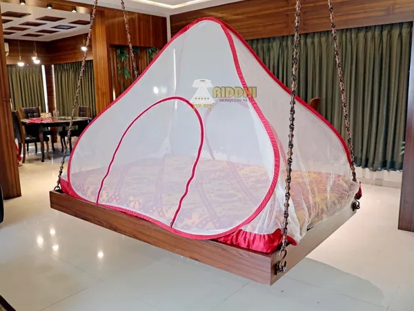 Mesh_Pop_Up_Double_Bed_Mosquito_Net_Red