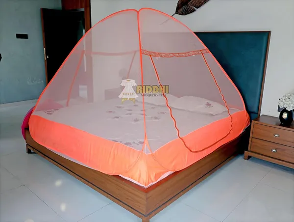 Mesh_Pop_Up_Double_Bed_Mosquito_Net_Orange