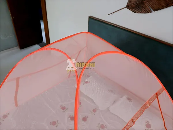 Mesh_Pop_Up_Double_Bed_Mosquito_Net_Orange