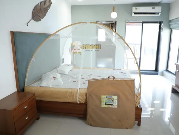 Mesh_Pop_Up_Double_Bed_Mosquito_Net_Brown