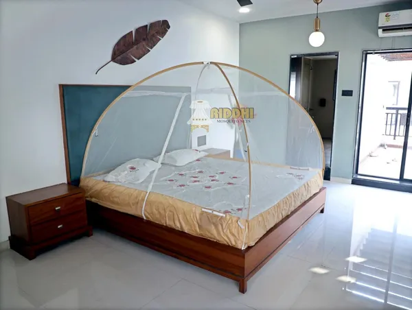 Mesh_Pop_Up_Double_Bed_Mosquito_Net_Brown