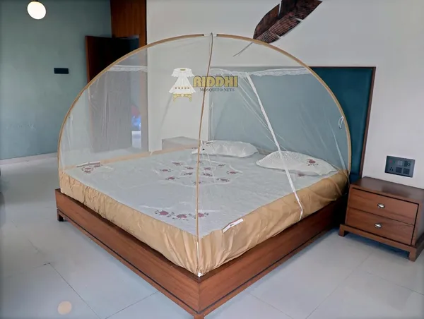 Mesh_Pop_Up_Double_Bed_Mosquito_Net_Brown