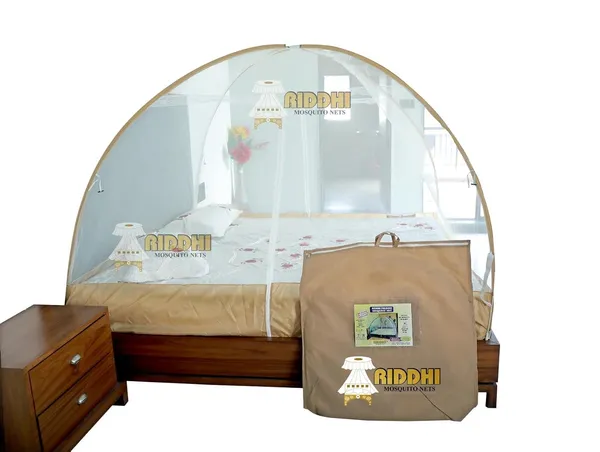 Mesh_Pop_Up_Double_Bed_Mosquito_Net_Brown