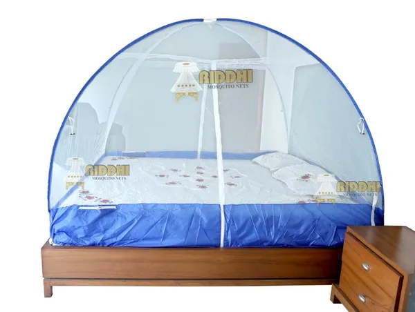 Mesh_Pop_Up_Double_Bed_Mosquito_Net_Dark_Blue