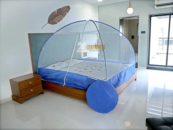 Mesh_Pop_Up_Double_Bed_Mosquito_Net_Dark_Blue
