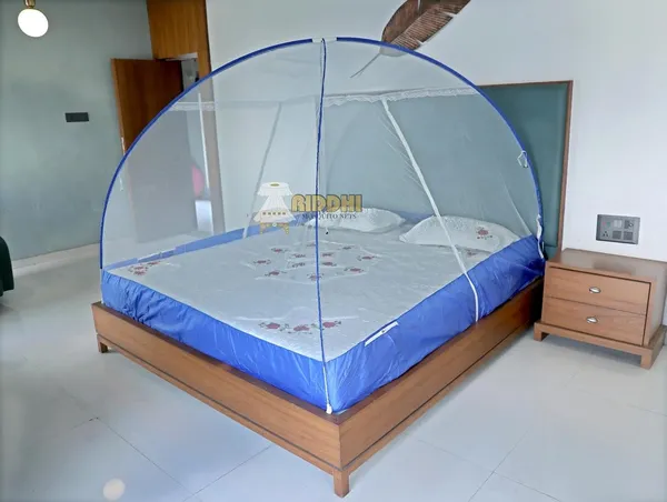 Mesh_Pop_Up_Double_Bed_Mosquito_Net_Dark_Blue
