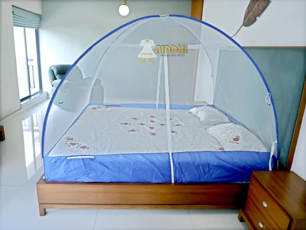 Mesh_Pop_Up_Double_Bed_Mosquito_Net_Dark_Blue