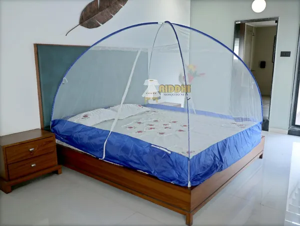 Mesh_Pop_Up_Double_Bed_Mosquito_Net_Dark_Blue