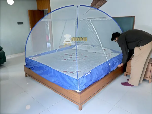 Mesh_Pop_Up_Double_Bed_Mosquito_Net_Dark_Blue