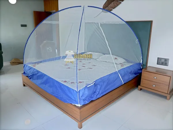 Mesh_Pop_Up_Double_Bed_Mosquito_Net_Dark_Blue