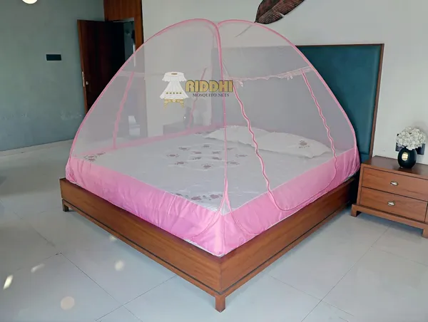 Mesh_Pop_Up_Double_Bed_Mosquito_Net_Pink