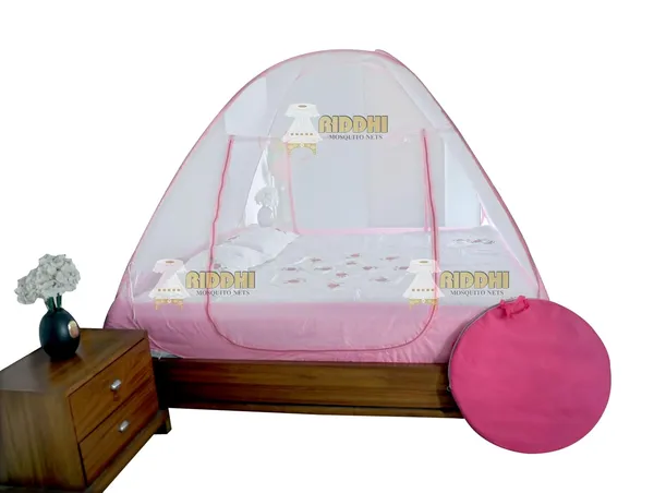 Mesh_Pop_Up_Double_Bed_Mosquito_Net_Pink