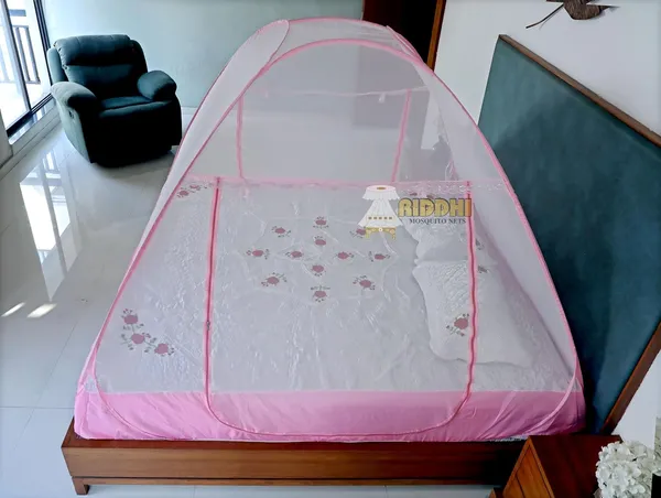 Mesh_Pop_Up_Double_Bed_Mosquito_Net_Pink