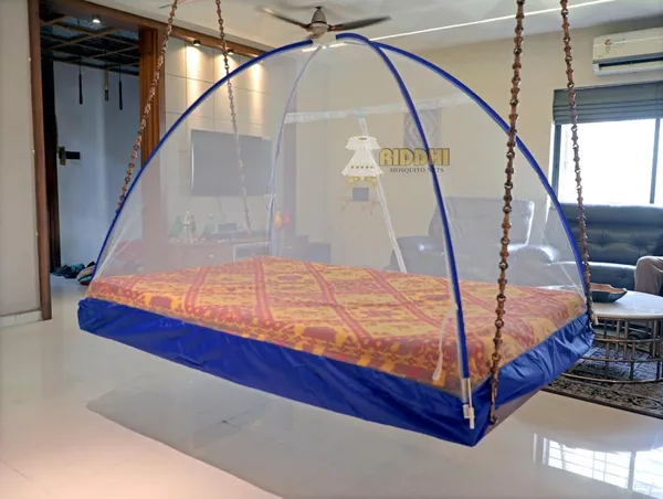 Mesh_Pop_Up_Single_Bed_Mosquito_Net_Royal_Blue