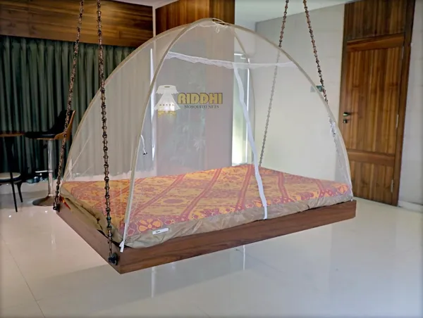 Mesh_Pop_Up_Single_Bed_Mosquito_Net_Brown