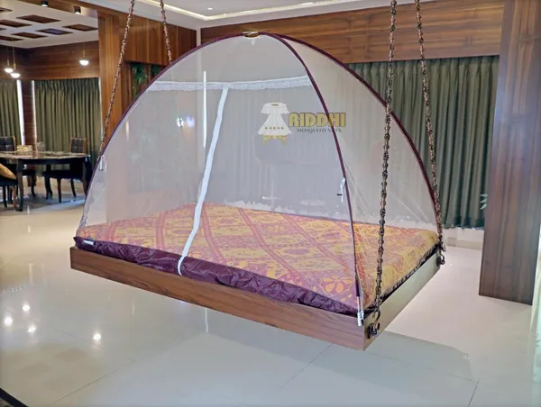 Mesh_Pop_Up_Single_Bed_Mosquito_Net_Wine