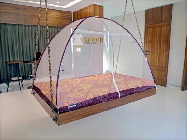 Mesh_Pop_Up_Single_Bed_Mosquito_Net_Wine