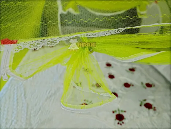 Jacquard_Print_Pop_Up_Double_Bed_Mosquito_Net_Parrot