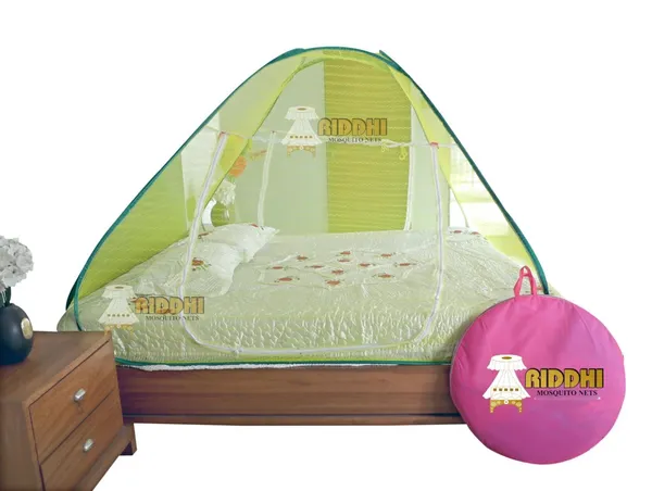 Jacquard_Print_Pop_Up_Double_Bed_Mosquito_Net_Parrot