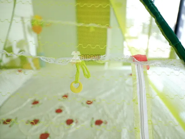 Jacquard_Print_Pop_Up_Double_Bed_Mosquito_Net_Parrot