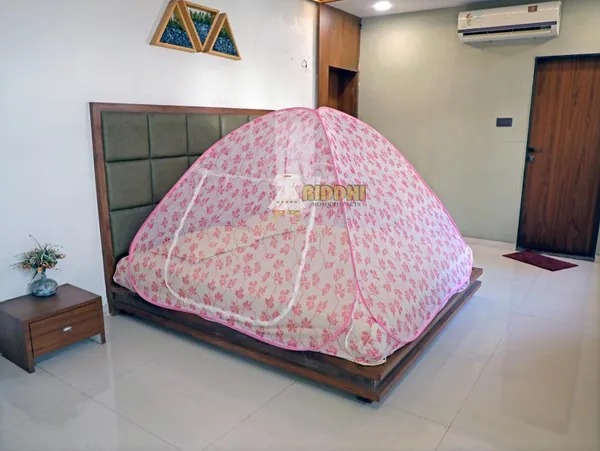Mesh_Tent_Floral_Print_Pop_Up_Double_Bed_Mosquito_Net_Pink