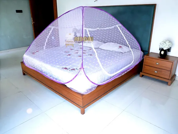 Jacquard_Print_Foldable_Mosquito_Net_Tent_For_Double_Bed_Mosquito_Protection_Tent_With_Zipper_Door_Carry_Bag_Purple