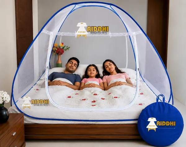 Riddhi_Foldable_Dome_Mosquito_Net_With_Carry_Bag_Blue
