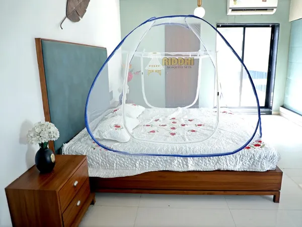 Riddhi_Foldable_Dome_Mosquito_Net_With_Carry_Bag_Blue