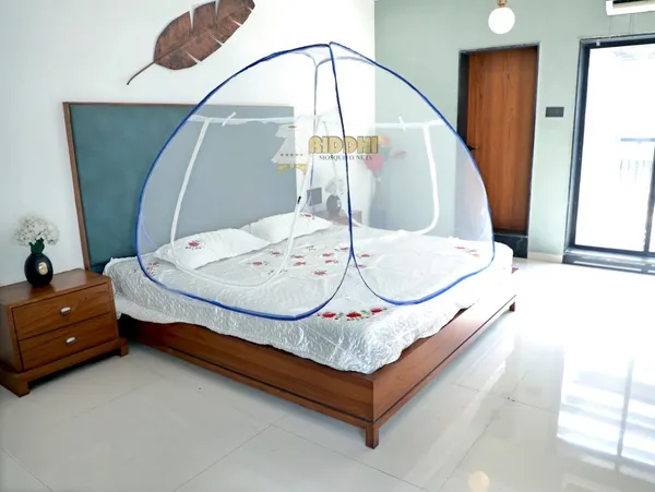 Riddhi_Foldable_Dome_Mosquito_Net_With_Carry_Bag_Blue
