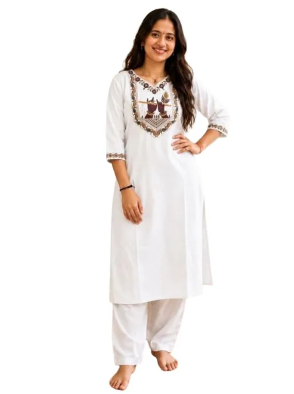 Jd_Enterprise_Bansari_Women_S_Cotton_Embroidered_Kurta_With_Button_Design_Palazzo_Pant_Set_Straight_Ethnic_Kurti_With_Palazzo_Comfortable_Daily_Office