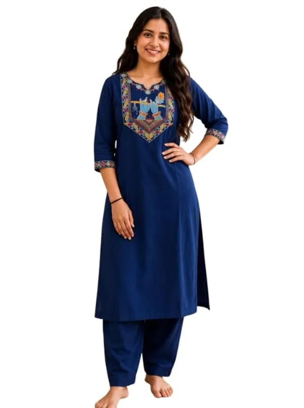 Jd_Enterprise_Bansari_Women_S_Cotton_Embroidered_Kurta_With_Button_Design_Palazzo_Pant_Set_Straight_Ethnic_Kurti_With_Palazzo_Comfortable_Daily_Office