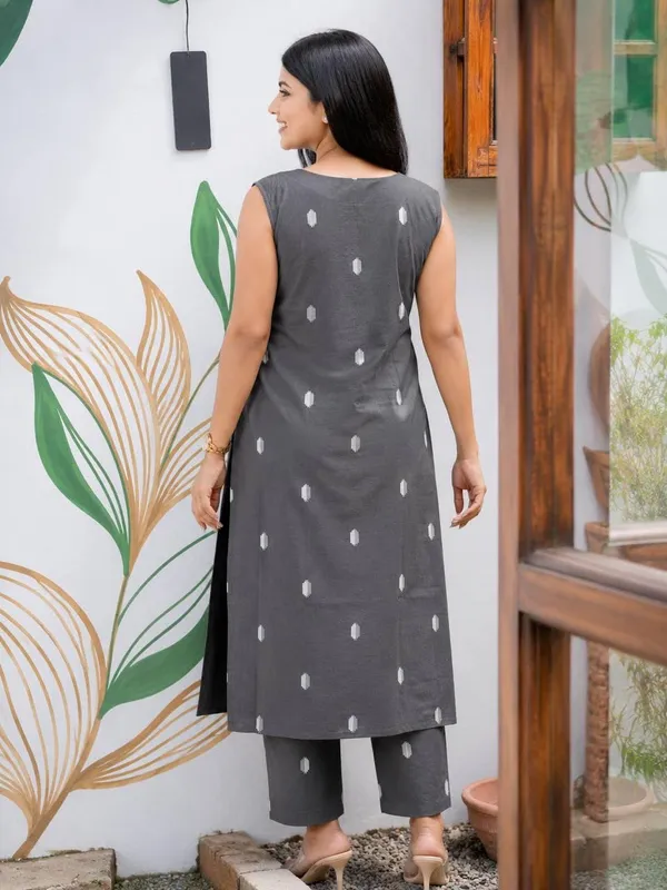 Jd_Enterprise_Women_S_Cotton_Blend_Printed_Sleeveless_Kurti_With_Pant_Set_Round_Neck_Soft_Comfortable_Ethnic_Co_Ord_Set_For_Women_Casual_Office_Daily_Wear_In_Alpha_Xl_Toxic_Grey