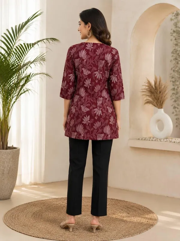 Jd_Enterprise_Pushpa_Women_S_Cotton_Printed_Tunic_3_4_Sleeves_Round_Neck_Soft_Breathable_Casual_Long_Top_For_Women_Regular_Fit